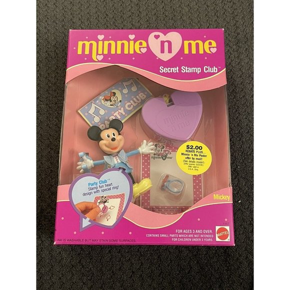 Vintage New Mickey Minnie N Me Secret Stamp Club Toy Figure D23 - Picture 1 of 3